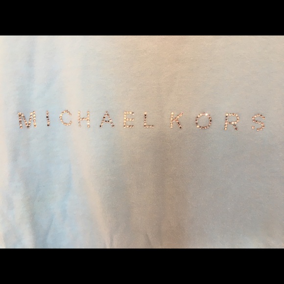 NWOT powder blue Michael Kors long sleeve tee - Picture 3 of 4